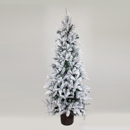 [600-30645] ABETO NEVADO, SUIZA, CON BASE DE MADERA, 180cm