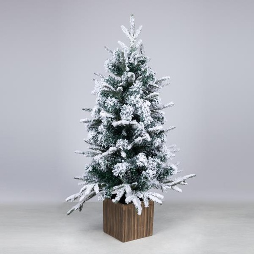 [600-30658] ÁRBOL NEVADO, PE Y PVC, EN MACETA, 90cm