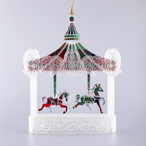 [600-40780] CARRUSEL DE ACRÍLICO CON BRILLO, 12,4x15cm