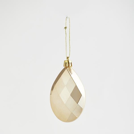 [600-42740] DIAMANTES DE PLÁSTICO, COLOR CHAMPÁN, SET DE 6 PIEZAS, 8 cm