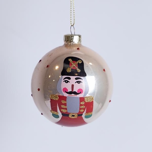 [600-42812] Adorno de copa de champán con cascanueces, juego de 4 piezas, 8 cm