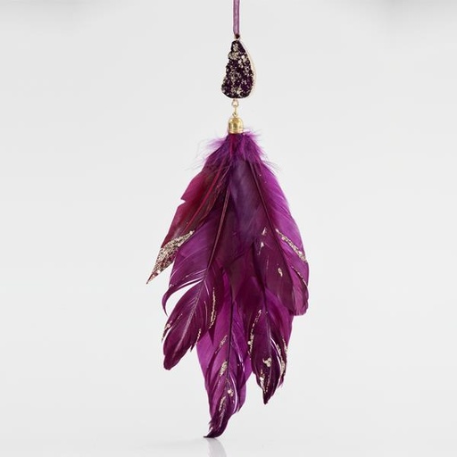 [600-43471] PLUMA COLGANTE, MAGENTA, 22x8x2cm