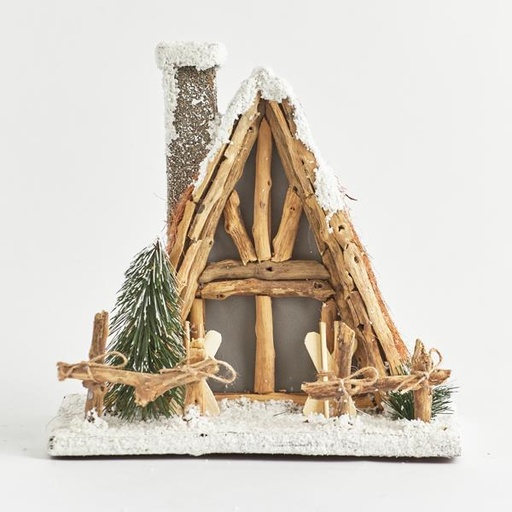 [600-43991] CASA ILUMINADA, FUNCIONA A PILAS, 26x19x25,5cm