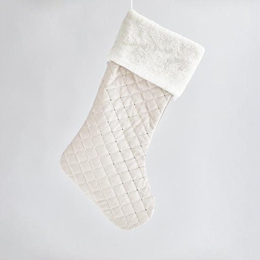 [600-44169] CALCETÍN, BLANCO, TERCIOPELO, 49cm