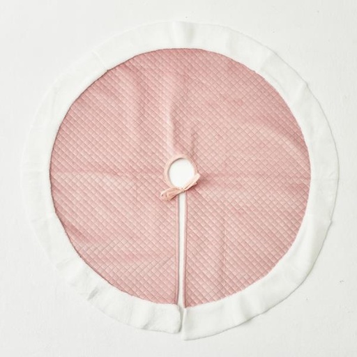 [600-44182] FALDA DE ÁRBOL, ROSA, TEXTURA ACOLCHADA, 90 cm