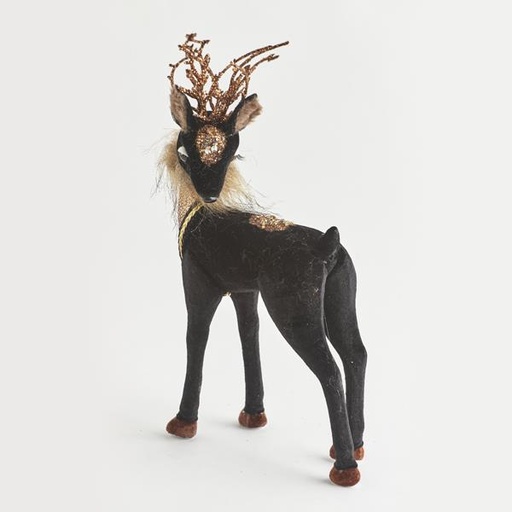 [600-44476] RENO DE TERCIOPELO, NEGRO, 19x8x39cm