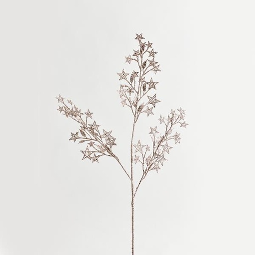 [600-45897] RAMITA CON ESTRELLAS, ORO ROSA, 72 cm