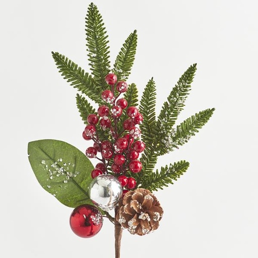 [600-45959] RAMITA CON BAYAS Y PIÑA, 40 cm