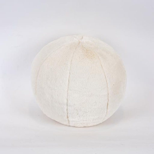 [600-46037] ALMOHADA REDONDA, PIEL BEIGE, 25 cm