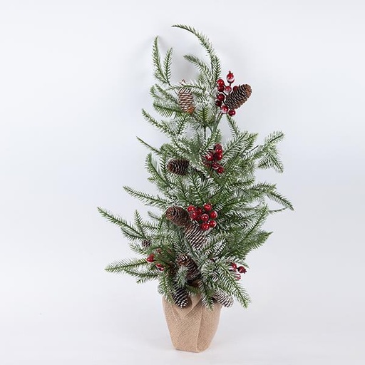 [600-46117] ÁRBOL CON BAYAS Y PIÑAS, 75cm