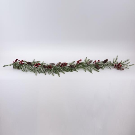 [600-46141] RAMA NEVADA CON PIÑAS, 160cm