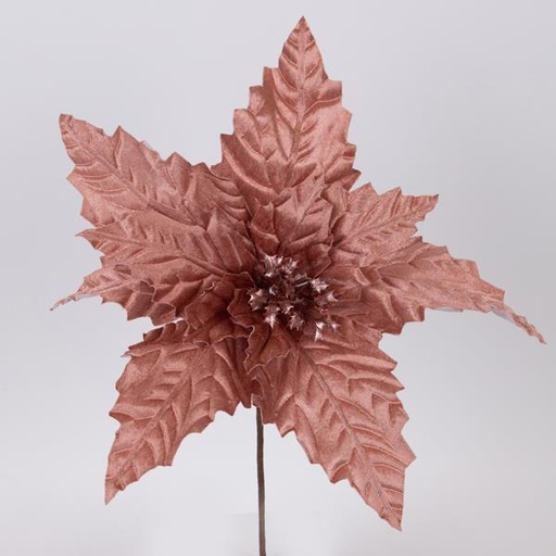 [600-46171] FLOR DE PASIÓN DE TERCIOPELO, ROSA POLVORITO, 31 cm