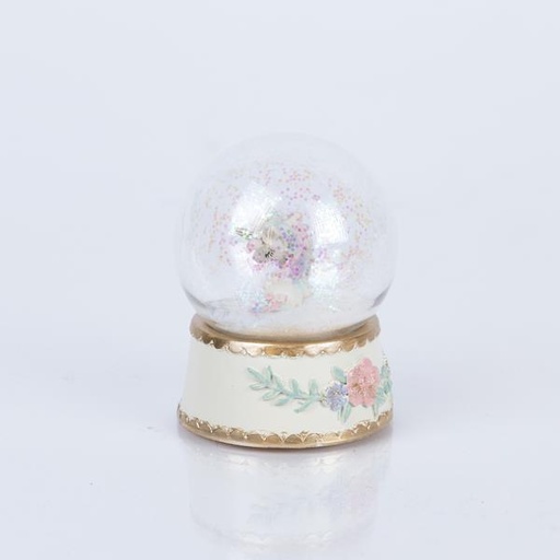 [600-46252] BOLA DE NIEVE CON UNICORNIO, EN COLORES ÓPALO, 6,5x8,5cm