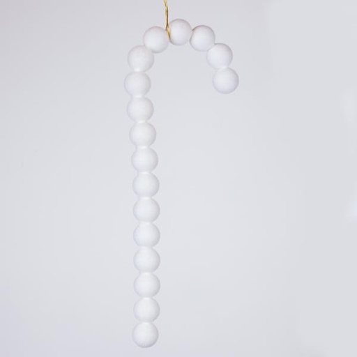 [600-46297] VARILLA DE TERCIOPELO, BLANCA, 33 cm