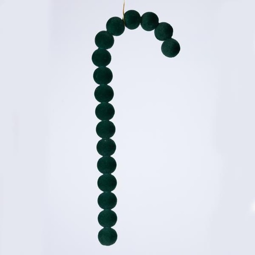 [600-46298] BARRA DE TERCIOPELO, VERDE ESMERALDA, 33 cm