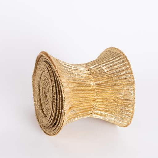 [600-46405] CINTA ESPIRAL, DORADO METALIZADO, 500X12CM