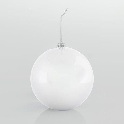 [600-46439] BOLA DE PLÁSTICO, BLANCA, PERLA, SET 2 UDS., 20CM