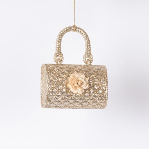 [600-46455] ADORNO DE ACRÍLICO, MONEDERO, CHAMPÁN CON BRILLO, 11,5CM