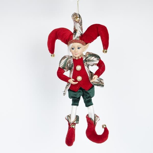 [600-46478] ARLEQUÍN CON ROPA ROJA, 40,6 CM