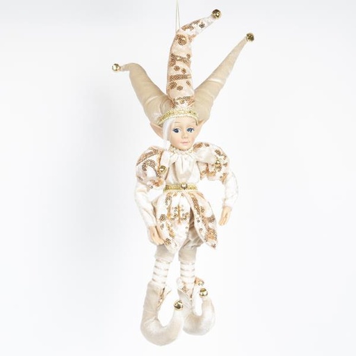 [600-46480] ARLEQUÍN CON ROPA DORADA, 40,6 CM