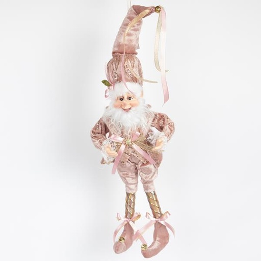 [600-46482] ELFO CON ROPA DE DISFRAZ ROSA, 50,8 CM