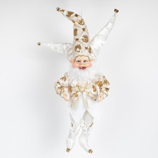 [600-46483] DUENDE CON ROPA DE LUJO DE CHAMPÁN, 40,6 CM