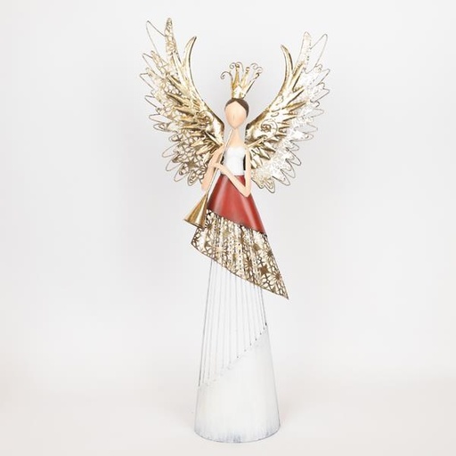 [600-46487] PRINCESA METÁLICA CON INSTRUMENTO MUSICAL, 70,49CM