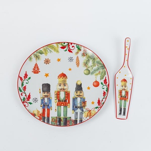 [600-46500] PLATO CON ESPÁTULA, CON CASCANUECES, 27CM