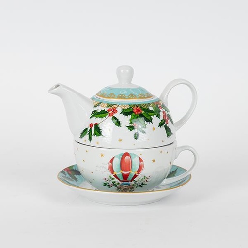 [600-46505] SET TETERA CON TAZA, CON GLOBO DE AIRE CALIENTE