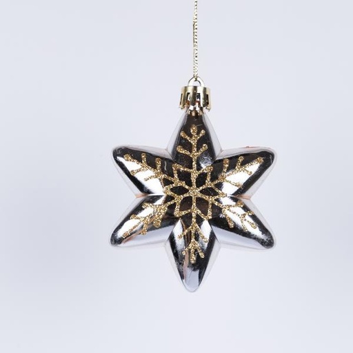 [600-46548] MINI ESTRELLA, CHAMPÁN, SET DE 4 PIEZAS, 5 CM (TOP 120)