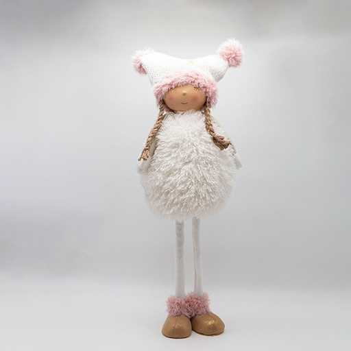 [600-46650] NIÑA CON POM POM ROSA, 69CM