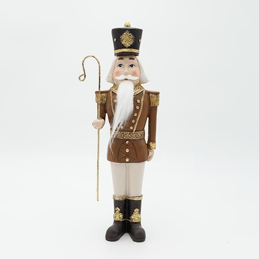 [600-46818] CASCANUECES DE POLIRESINA, MARRÓN BLANCO, 9,5X30,5CM