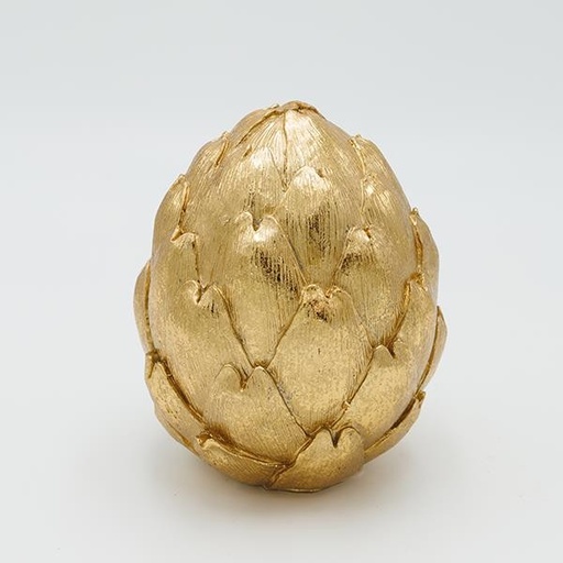 [600-46821] ALCACHOFA DE POLIRESINA, DORADA, 14,5X9,5CM