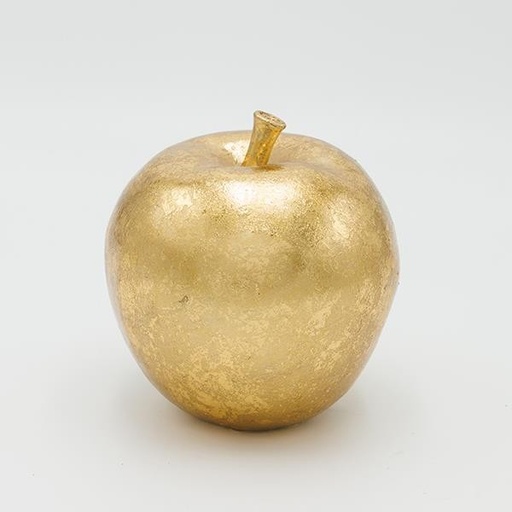 [600-46836] MANZANA DE POLIRESINA, DORADA, 11,5X11,13,5CM