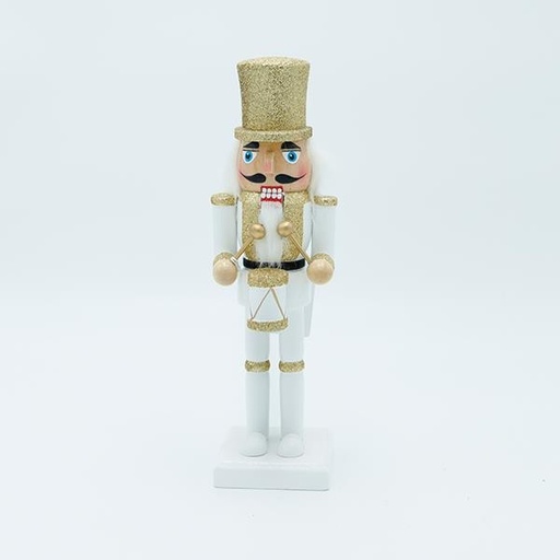 [600-46868] CASCANUECES, ORO BLANCO, CON TAMBOR, 8X25CM