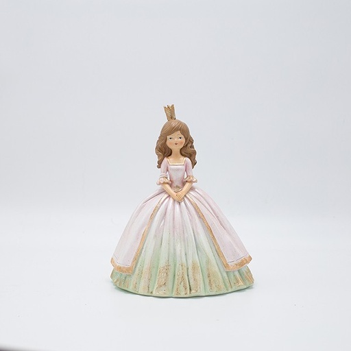 [600-46931] HUCHA DE POLIRESINA, PRINCESA, ROSA, 14,5X18CM