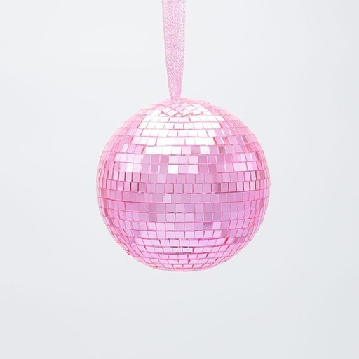 [600-47047] BOLA DE CRISTAL, DISCO, ROSA, 10CM