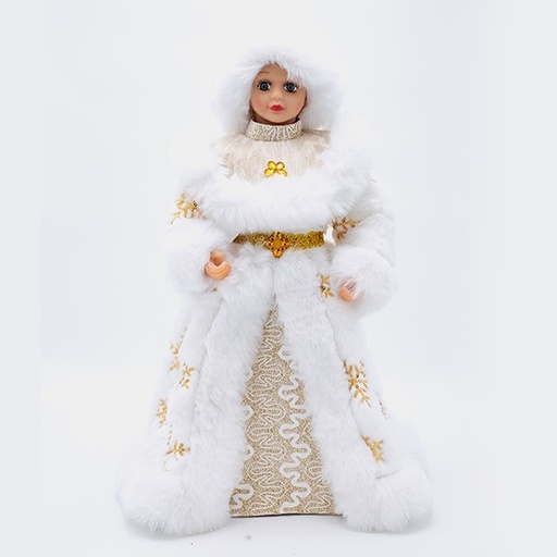 [600-47105] MUÑECA CON CAPUCHA BLANCA, 45CM