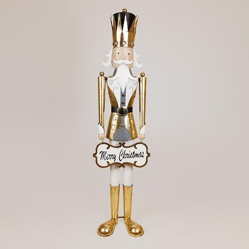 [600-47222] CASCANUECES CON LETRERO, METAL, DORADO, 27,30X27,95X165CM