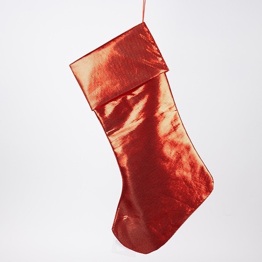 [600-47299] CALCETÍN, ROJO METALIZADO, 49CM