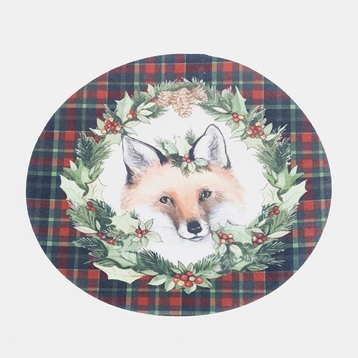 [600-47345] MANTEL INDIVIDUAL CON ZORRO, 40CM