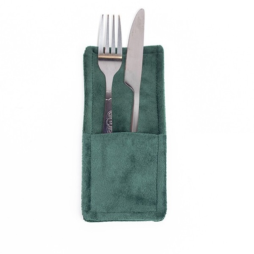 [600-47346] FUNDA PARA CUCHILLO Y TENEDOR, VERDE, 12X14,5CM