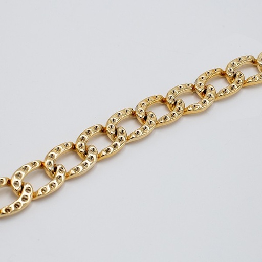 [600-47386] CADENA DECORATIVA, PLÁSTICO, DORADA, 150X2CM