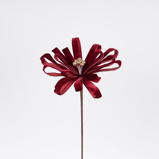 [600-47404] LAZO DE FLORES, BORGOÑA, 27X45CM