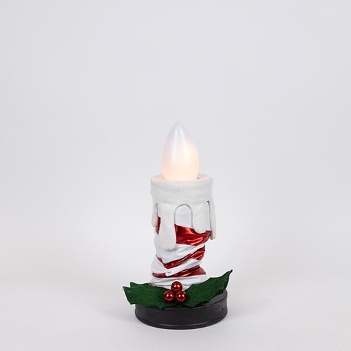 [600-47434] VELA PLEGABLE CON LLAMA EN MOVIMIENTO, CARAMELO, FUNCIONA A PILAS, 60CM