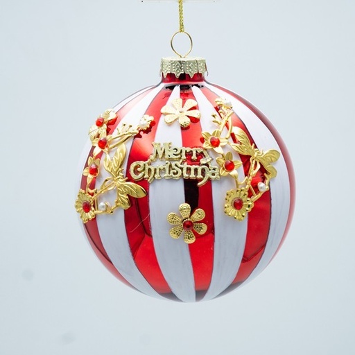 [600-47488] BOLAS DE CRISTAL CANDY ME, DISEÑO DE MARIPOSAS 3D, JUEGO DE 4 PIEZAS, 10 CM