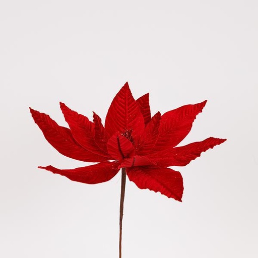 [600-47502] FLOR DE PASIÓN DE TERCIOPELO, TODA ROJA, 30X24CM