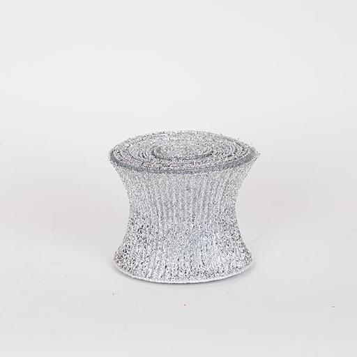 [600-47575] CINTA ESPIRAL, PLATA ELEGANTE, 500X12CM