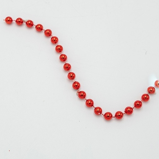 [600-47586] CADENA CON CUENTAS ROJAS, 8MM, 1000CM