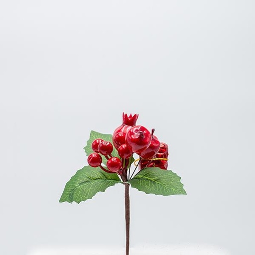 [600-47614] PICK CON MANZANA, GRANADA Y REGALO, 15CM